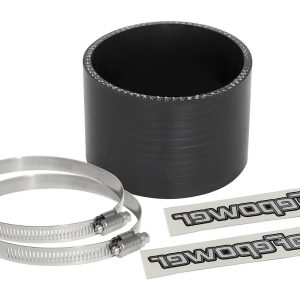 aFe Power Air Intake Hose Coupler, Magnum Force, Straight, 3 Inch Inside Diameter X 2 Inch Length, Black, Silicone, With 2 Worm Gear Clamps – 59-00042