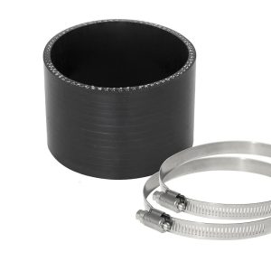 aFe Power Air Intake Hose Coupler, Magnum Force, Straight, 3 Inch Inside Diameter X 2 Inch Length, Black, Silicone, With 2 Worm Gear Clamps – 59-00042