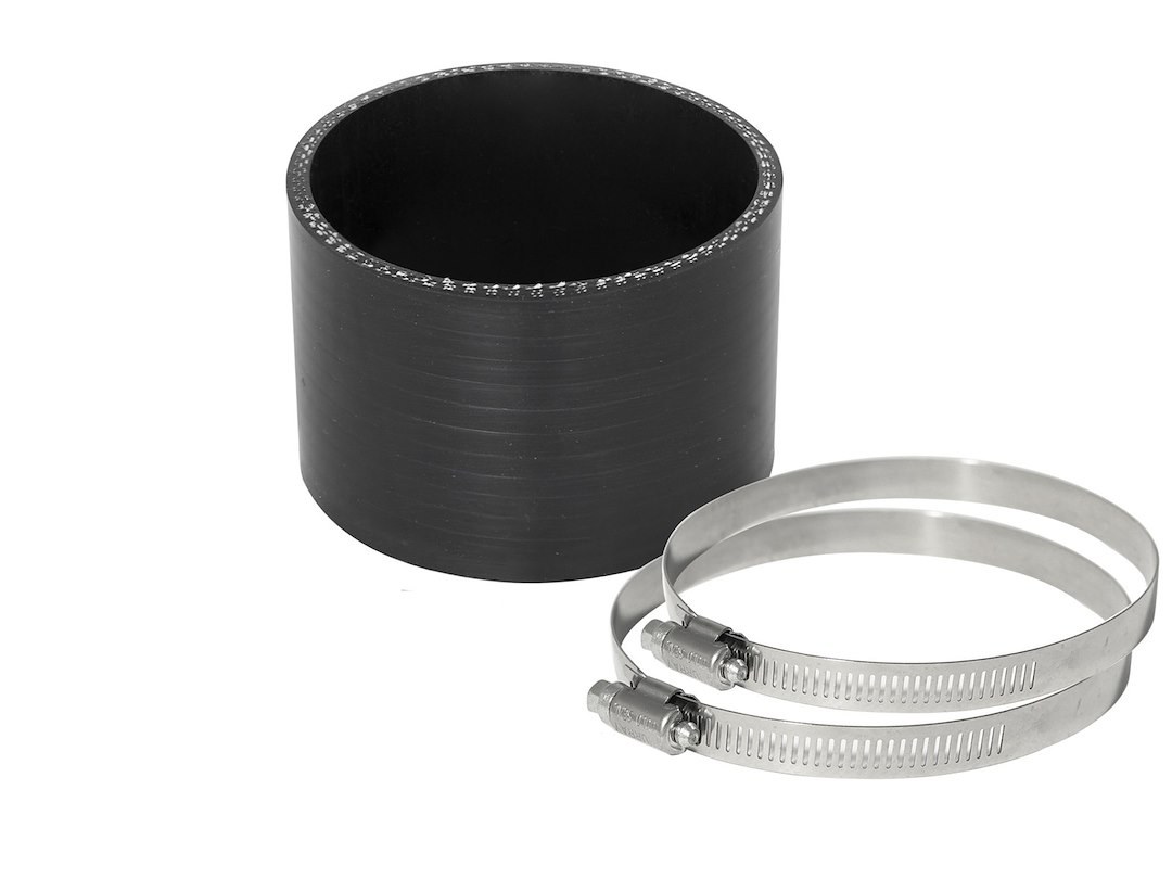 aFe Power Air Intake Hose Coupler, Magnum Force, Straight, 3 Inch Inside Diameter X 2 Inch Length, Black, Silicone, With 2 Worm Gear Clamps – 59-00042