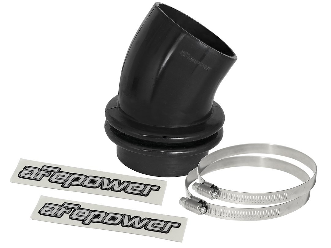 aFe Power Air Intake Hose Coupler, Magnum Force, 30 Degree Bend, 3-1/2 Inch Inside Diameter, 3 Inch Length, Black, Silicone – 59-00050