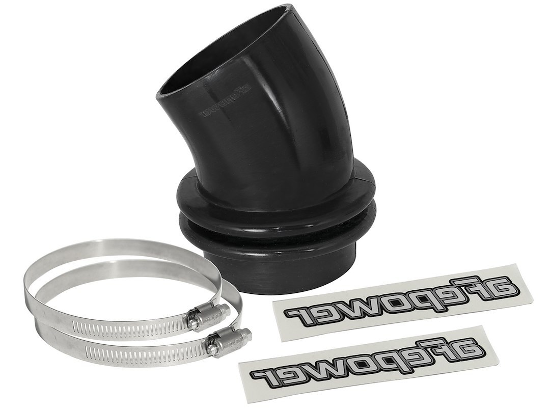 aFe Power Air Intake Hose Coupler, Magnum Force, 30 Degree Bend, 3-1/2 Inch Inside Diameter, 3 Inch Length, Black, Silicone – 59-00050