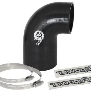 aFe Power Air Intake Hose Coupler, Magnum Force, Reducer, 90 Degree Bend, 3 Inch to 2-1/2 Inch Inside Diameter, Black, Silicone – 59-00058