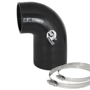 aFe Power Air Intake Hose Coupler, Magnum Force, Reducer, 90 Degree Bend, 3 Inch to 2-1/2 Inch Inside Diameter, Black, Silicone – 59-00058
