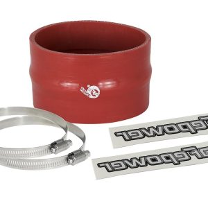 aFe Power Air Intake Hose Coupler, Magnum Force, 3-1/2 Inch Inside Diameter, 2-1/4 Inch Length, With Hump, Red, Silicone – 59-00060