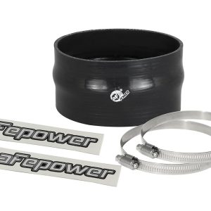aFe Power Air Intake Hose Coupler, Magnum Force, 3-7/8 Inch Inside Diameter, 2-1/4 Inch Length, With Hump, Black, Silicone – 59-00062