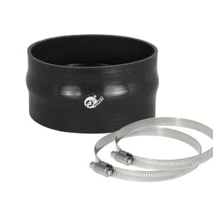 aFe Power Air Intake Hose Coupler, Magnum Force, 3-7/8 Inch Inside Diameter, 2-1/4 Inch Length, With Hump, Black, Silicone – 59-00062