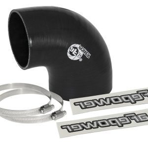 aFe Power Air Intake Hose Coupler, Magnum Force, 3 to 3-1/2 Inch Inside Diameter, 90 Degree Bend, 3 Inch Length, Black, Silicone – 59-00068