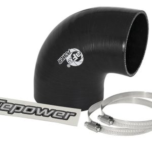 aFe Power Air Intake Hose Coupler, Magnum Force, 3 to 3-1/2 Inch Inside Diameter, 90 Degree Bend, 3 Inch Length, Black, Silicone – 59-00068