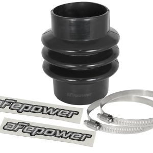 aFe Power Air Intake Hose Coupler, Magnum Force, 3 Inch X 3-1/8 Inch Inside Diameter, 4-3/4 Inch Length, With Triple Hump, Black, Silicone – 59-00074