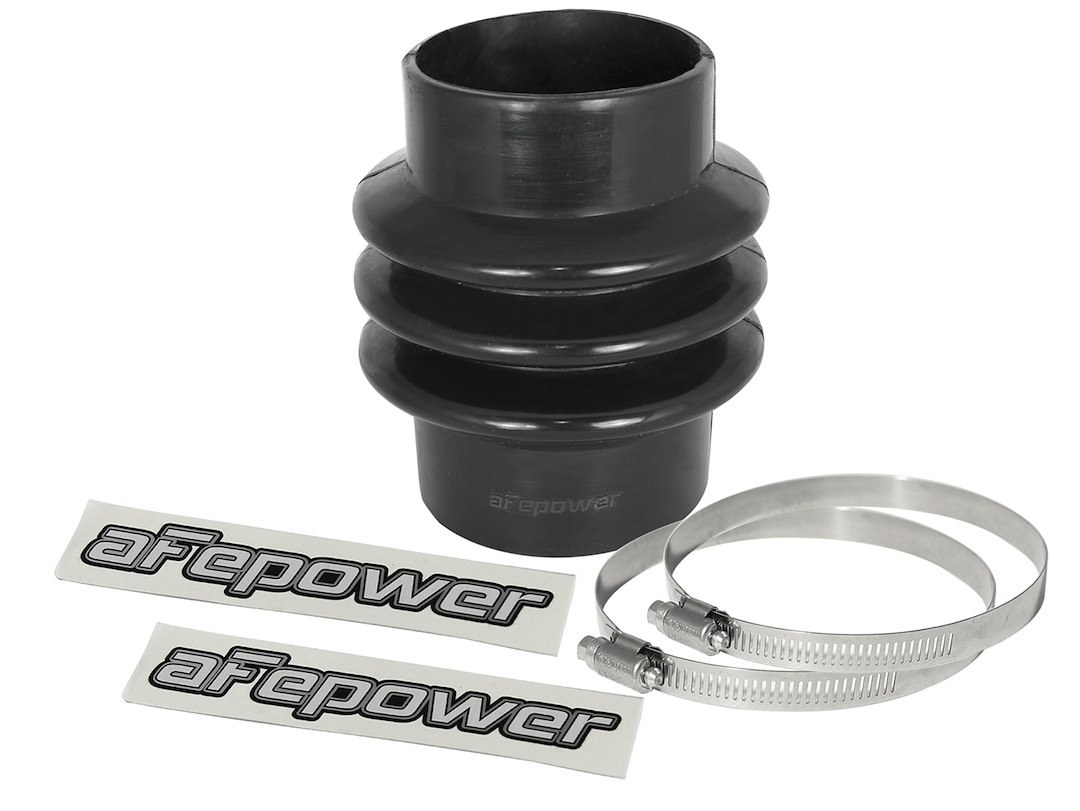 aFe Power Air Intake Hose Coupler, Magnum Force, 3 Inch X 3-1/8 Inch Inside Diameter, 4-3/4 Inch Length, With Triple Hump, Black, Silicone – 59-00074