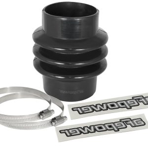 aFe Power Air Intake Hose Coupler, Magnum Force, 3 Inch X 3-1/8 Inch Inside Diameter, 4-3/4 Inch Length, With Triple Hump, Black, Silicone – 59-00074