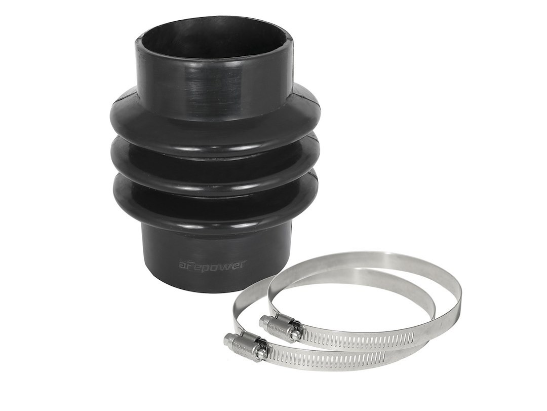 aFe Power Air Intake Hose Coupler, Magnum Force, 3 Inch X 3-1/8 Inch Inside Diameter, 4-3/4 Inch Length, With Triple Hump, Black, Silicone – 59-00074
