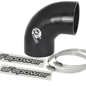 aFe Power Air Intake Hose Coupler, Magnum Force, 2-3/4 Inch Inside Diameter, 90 Degree Bend, 5 Inch Length, Black, Silicone, 2 Ply – 59-00076