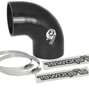 aFe Power Air Intake Hose Coupler, Magnum Force, 2-3/4 Inch Inside Diameter, 90 Degree Bend, 5 Inch Length, Black, Silicone, 2 Ply – 59-00076