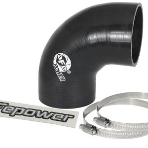 aFe Power Air Intake Hose Coupler, Magnum Force, 2-3/4 Inch Inside Diameter, 90 Degree Bend, 5 Inch Length, Black, Silicone, 2 Ply – 59-00076
