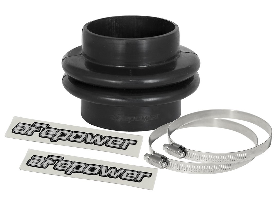 aFe Power Air Intake Hose Coupler, Magnum Force, Reducer, 2-3/8 Inch to 2-1/2 Inch Inside Diameter, 2-1/2 Inch Length, With Dual Hump – 59-00078