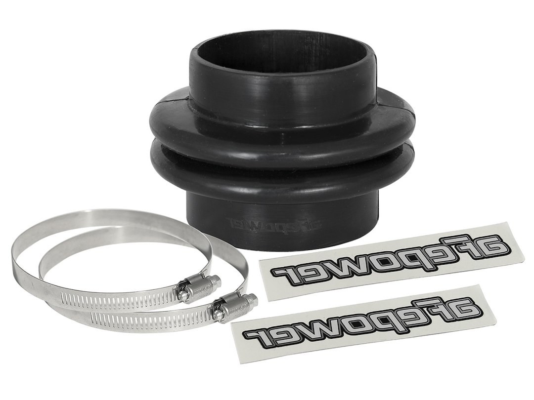 aFe Power Air Intake Hose Coupler, Magnum Force, Reducer, 2-3/8 Inch to 2-1/2 Inch Inside Diameter, 2-1/2 Inch Length, With Dual Hump – 59-00078