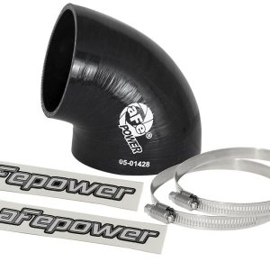 aFe Power Air Intake Hose Coupler, Magnum Force, 75 Degree Reducer, 3-1/2 X 3 Inch Inside Diameter, Black, Silicone – 59-00088