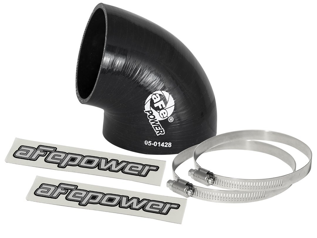 aFe Power Air Intake Hose Coupler, Magnum Force, 75 Degree Reducer, 3-1/2 X 3 Inch Inside Diameter, Black, Silicone – 59-00088