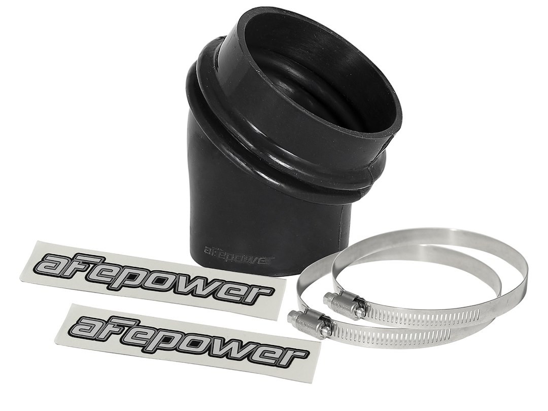 aFe Power Air Intake Hose Coupler, Magnum Force, 35 Degree Reducer, 2-1/2 X 3 Inch Inside Diameter, With Bellows, Black, Silicone – 59-00089