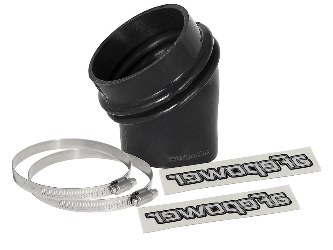 aFe Power Air Intake Hose Coupler, Magnum Force, 35 Degree Reducer, 2-1/2 X 3 Inch Inside Diameter, With Bellows, Black, Silicone – 59-00089