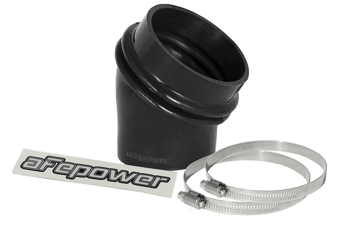 aFe Power Air Intake Hose Coupler, Magnum Force, 35 Degree Reducer, 2-1/2 X 3 Inch Inside Diameter, With Bellows, Black, Silicone – 59-00089