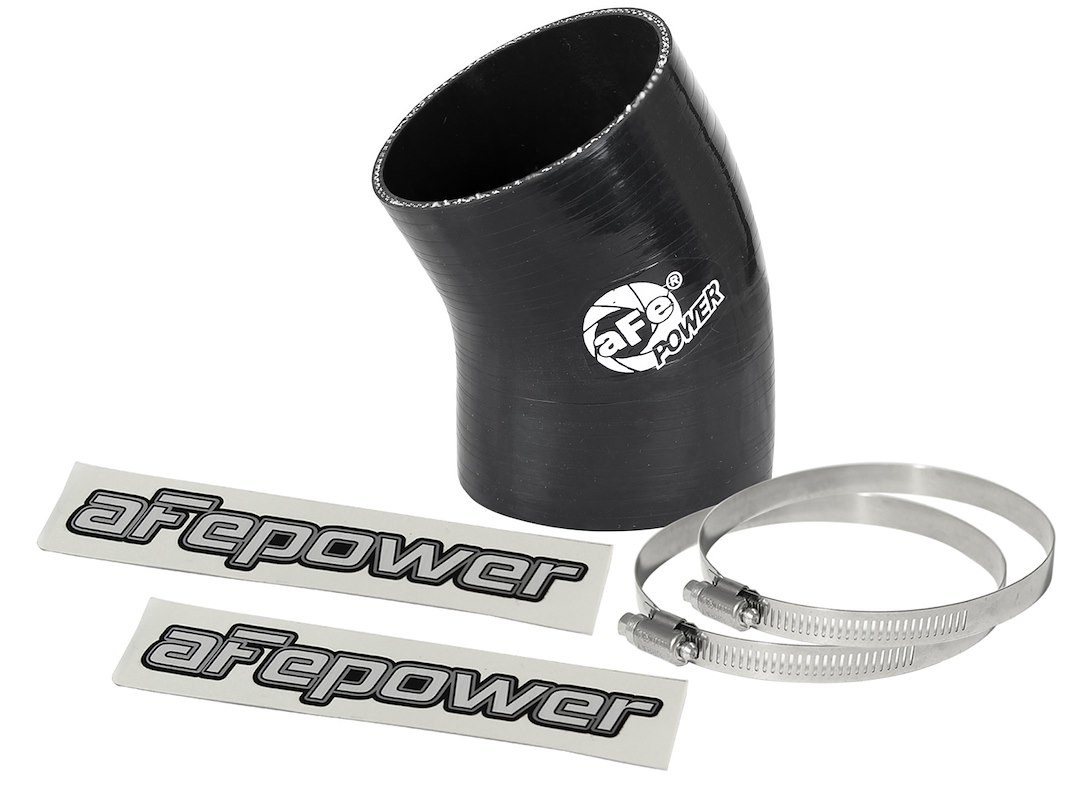 aFe Power Air Intake Hose Coupler, Magnum Force, 30 Degree Bend, 3 Inch Inside Diameter, Without Bellows, Black, Silicone – 59-00096