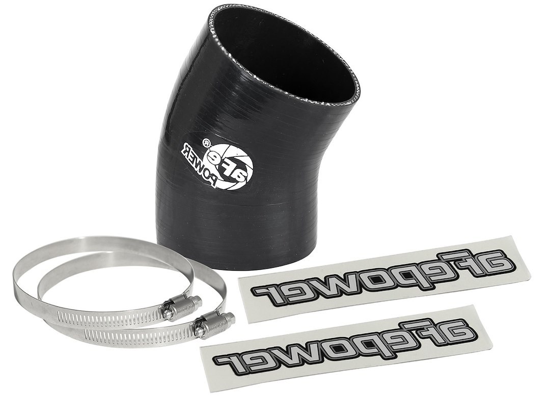 aFe Power Air Intake Hose Coupler, Magnum Force, 30 Degree Bend, 3 Inch Inside Diameter, Without Bellows, Black, Silicone – 59-00096