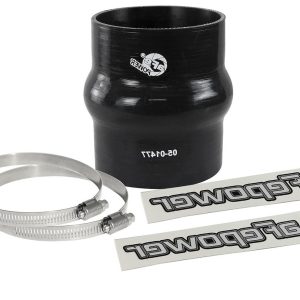 aFe Power Air Intake Hose Coupler, Magnum Force, 3-1/8 Inch Inside Diameter, 4 Inch Length, With Hump, Black, Silicone – 59-00098