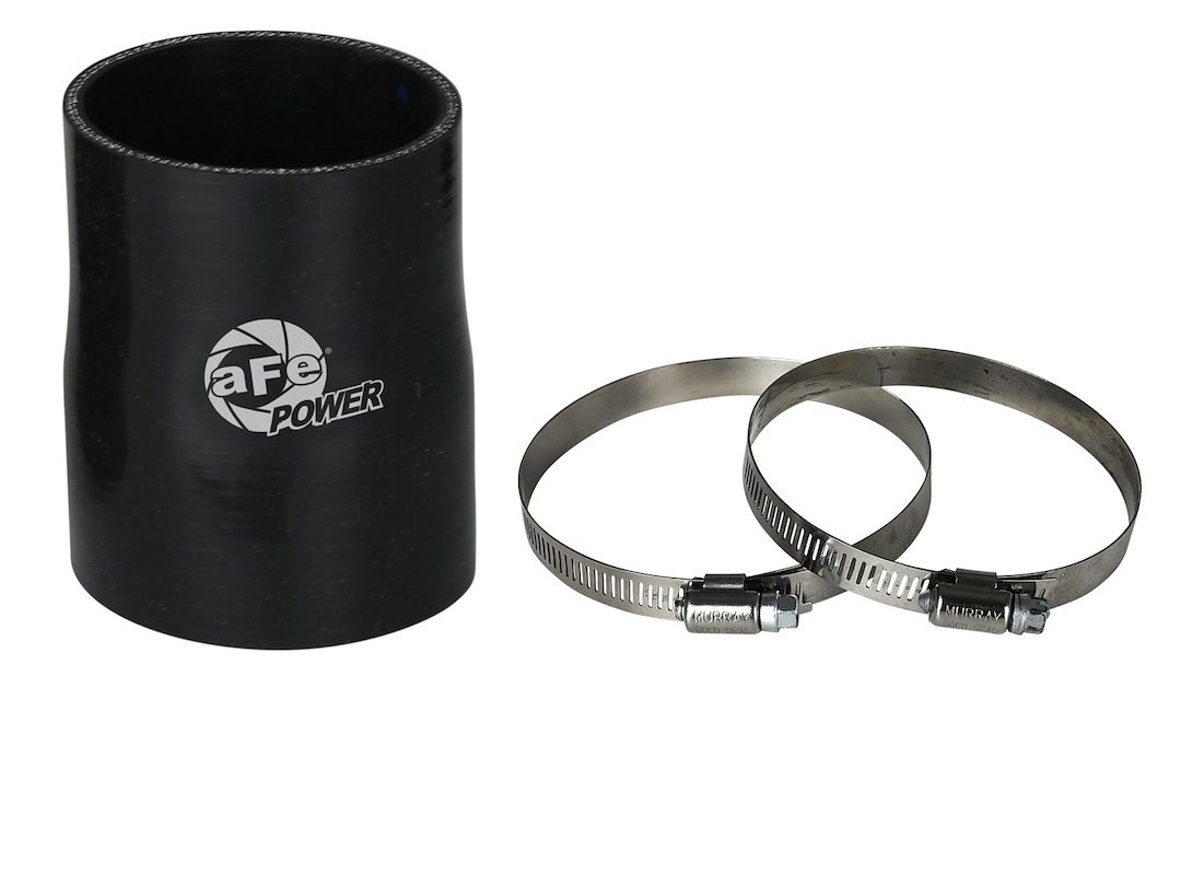 aFe Power Air Intake Hose Coupler, Magnum Force, Straight Reducer, 2-3/4 Inch Diameter Inlet X 3-3/4 Inch Outlet X 4 Inch Length, Black – 59-00120