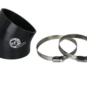 aFe Power Air Intake Hose Coupler, Magnum Force, 30 Degree Straight, 3-1/2 Inch Diameter Inlet X 3-1/2 Inch Outlet, Black, Polyurethane – 59-00122