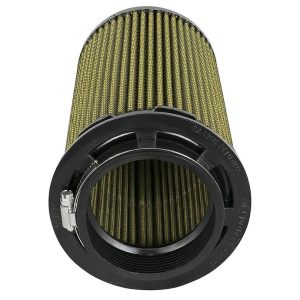 aFe Power Air Filter, Magnum Flow Pro Guard 7, Washable, Gold, Cotton Gauze, Round Tapered, 5 Inch Base Diameter X 4-1/2 Inch Top Diameter – 72-90099