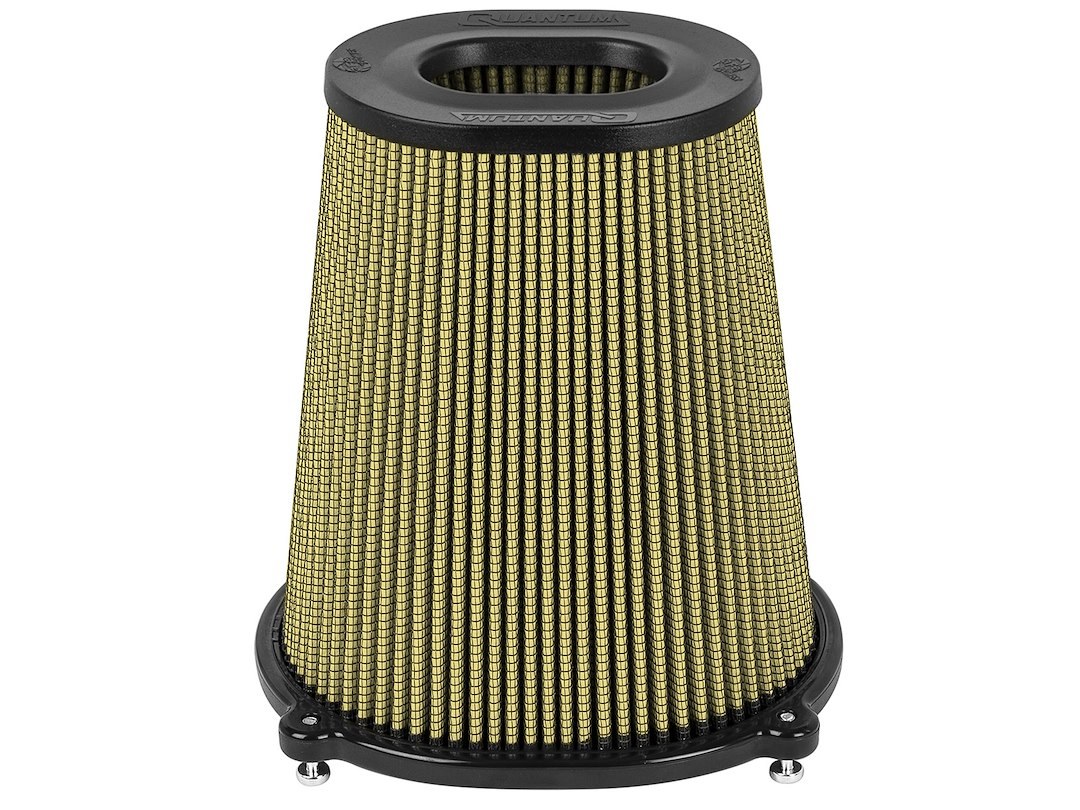 aFe Power Air Filter, Quantum, Washable, Yellow, Cotton Gauze, Oval Tapered – 72-91133