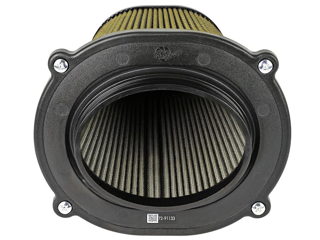 aFe Power Air Filter, Quantum, Washable, Yellow, Cotton Gauze, Oval Tapered – 72-91133