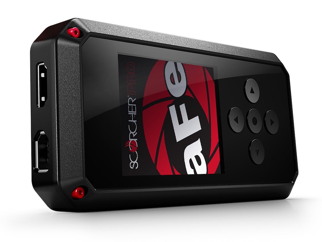 aFe Power Computer Programmer, Scorcher Pro, Preloaded with 6 Tunes, With Vehicle Parameter Adjustability, Connects to Odbii Port – 77-34007
