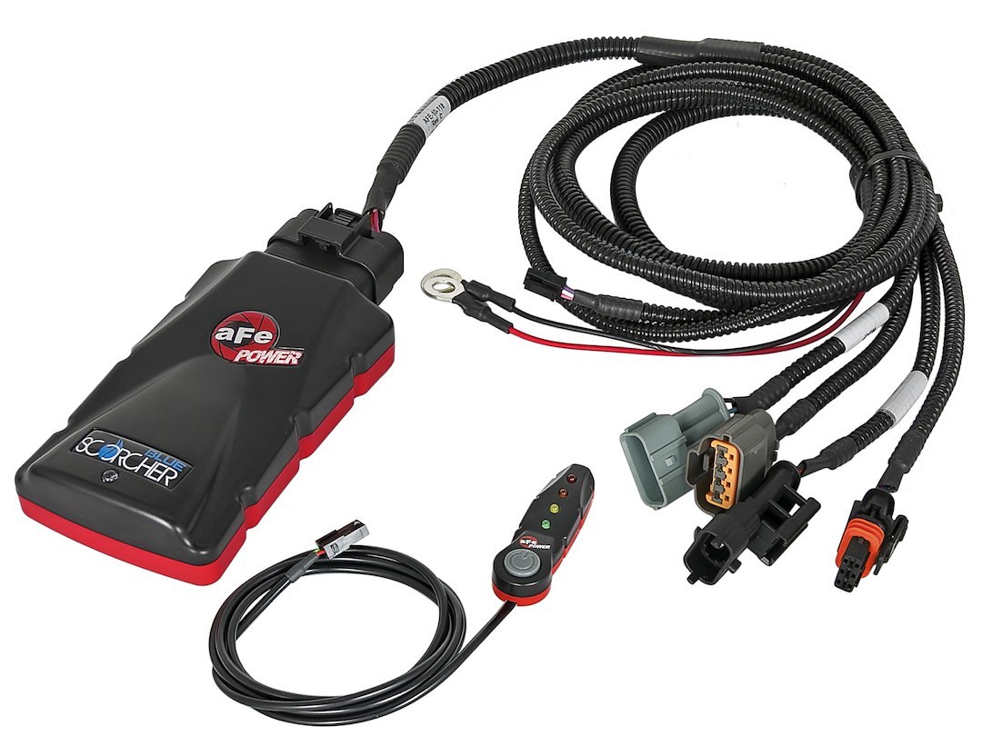 aFe Power Boost Controller, Scorcher Blue, Works with Bluetooth, 4 Stage, Plug and Play – 77-86310