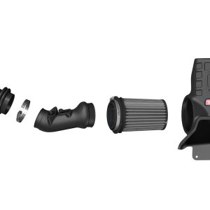 aFe Power Cold Air Intake, Takeda Momentum, Black Rotomolded Plastic Tube, Grey Pro Dry S Filter, With Air Box – TM-1025B-D