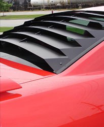 Astra Hammnd Window Louver, Rear Window, Smooth, Black, Aluminum, Includes Mounting Hardware – 10612-R