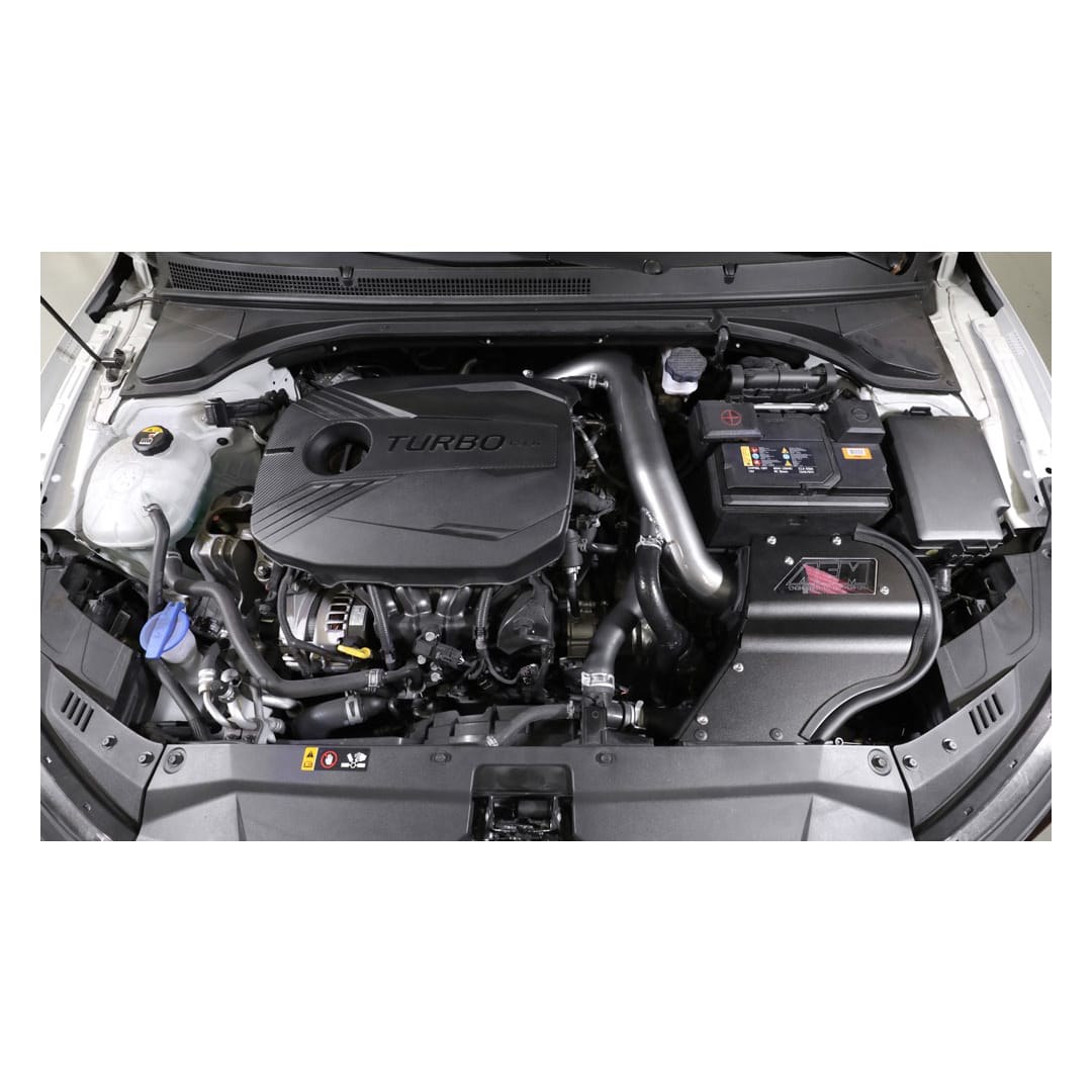 Aem Induct Cold Air Intake, Gunmetal Grey Aluminum Tube, Red Dryflow Filter, With Heat Shield – 21-872C