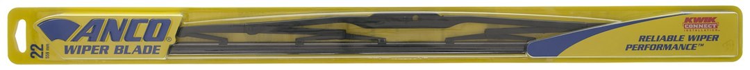Anco Windshield Wiper Blade, 31-Series, 22 Inch Length, Single Blade, Black, Steel Frame, Natural Rubber Blade, Conventional Style – 31-22