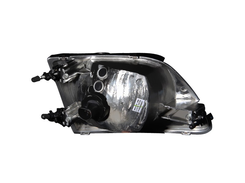 Anzo USA Headlight Assembly, Crystal Clear, Halogen Bulb, Standard Beam, 9007 Bulb, Clear Lens, Chrome Housing, Set of 2 – 111030