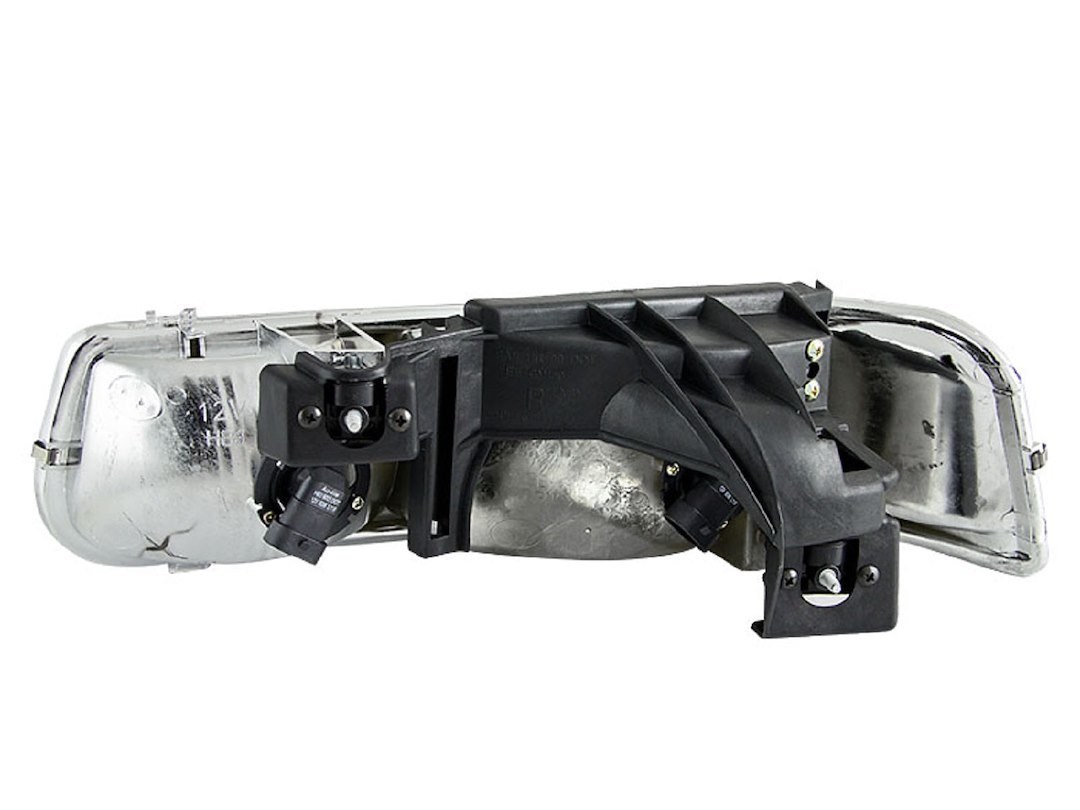 Anzo USA Headlight Assembly, Crystal Clear, Halogen Bulb, Standard Beam, Clear Lens, Black Housing, Set of 2 – 111155