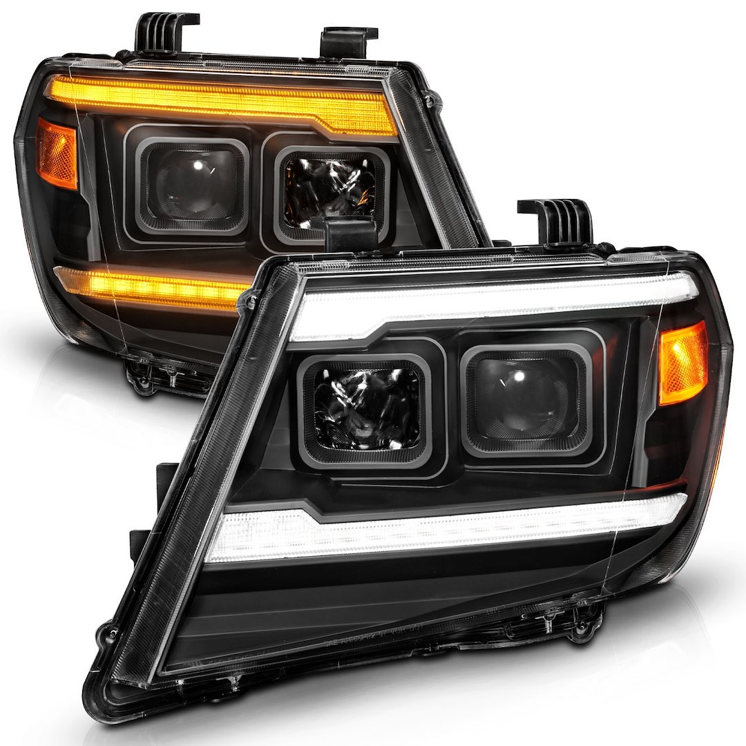 Anzo USA Headlight Assembly, Projector Beam with Plank Style Switchback LED Daytime Running Light/ Sequential Turn Signal and Parking Light – 111597