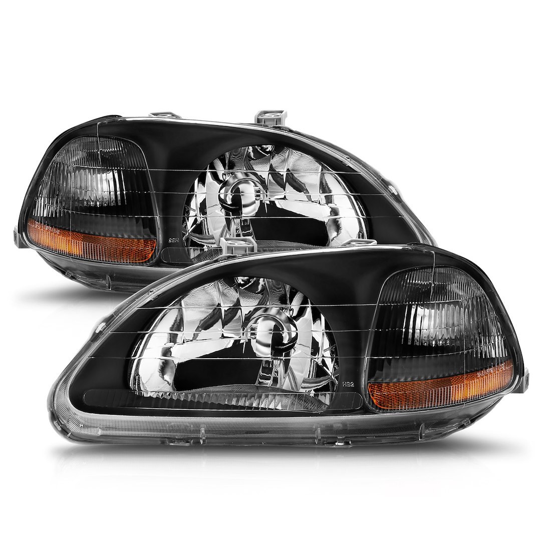 Anzo USA Headlight Assembly, Crystal Clear, Bulb Not Included, Standard Beam – 121067