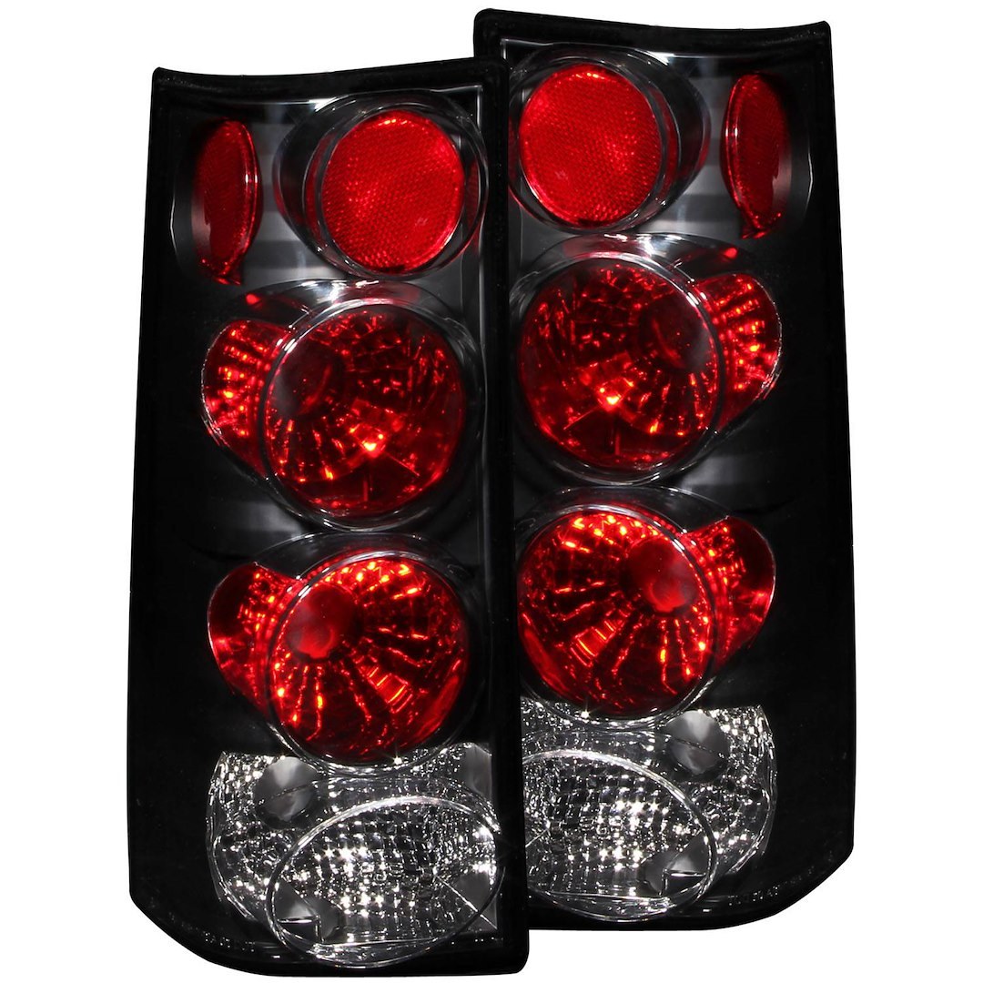Anzo USA Tail Light Assembly, Uses Stock Bulbs, Clear Lens, Black Housing, Set of 2 – 211148