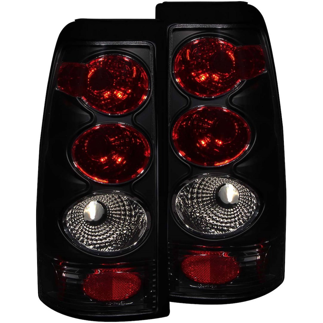Anzo USA Tail Light Assembly, Uses Stock Bulbs, Dark Smoke Lens, Chrome Housing, Set of 2 – 211160