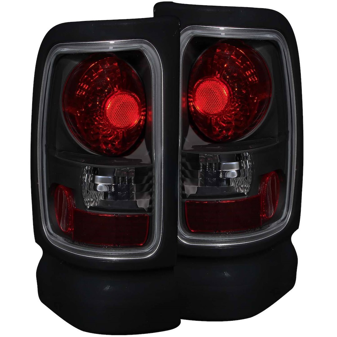 Anzo USA Tail Light Assembly, Uses Stock Bulbs, Dark Smoke Lens, Chrome Housing, Set of 2 – 211170