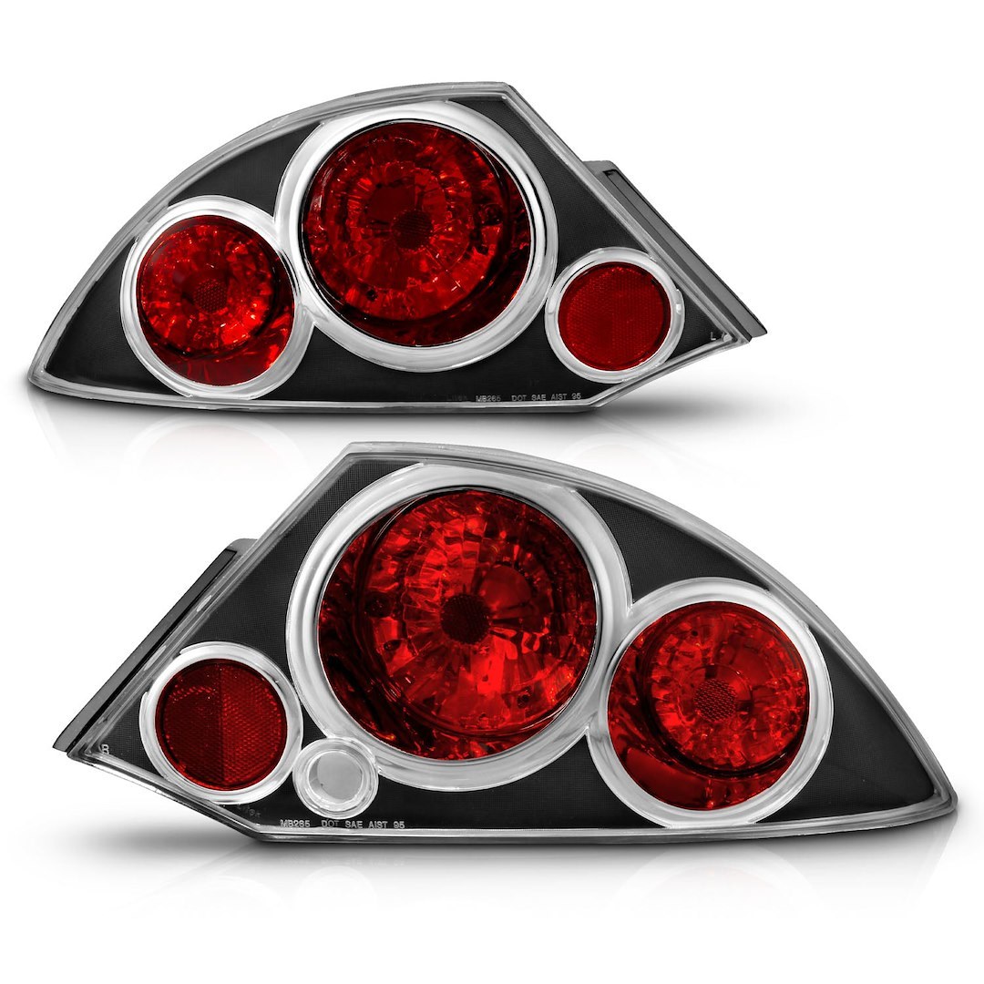 Anzo USA Tail Light Assembly, Uses Stock Bulbs, Clear Lens, Black Housing, Set of 2 – 221081