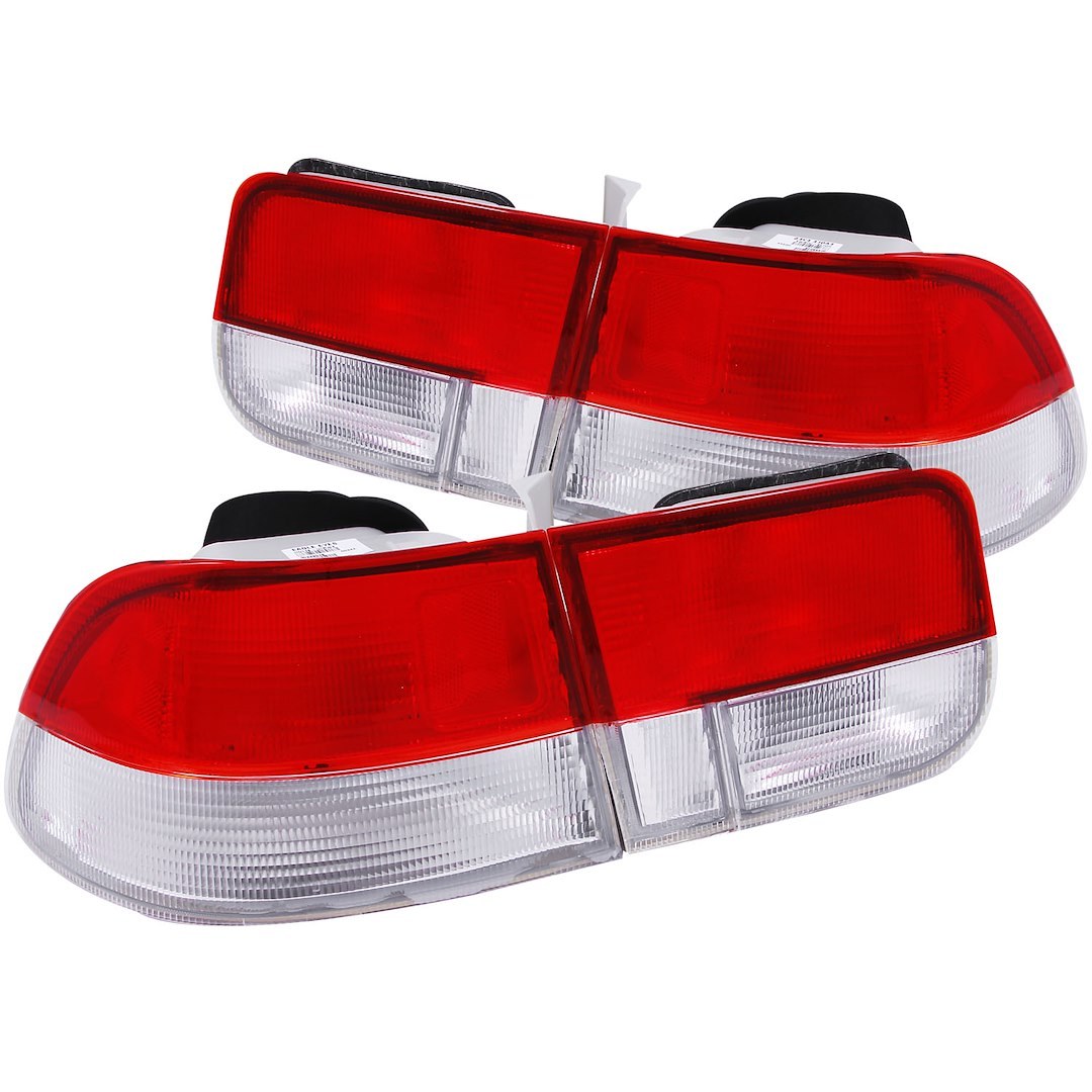 Anzo USA Tail Light Assembly, OEM Series, Uses OE Bulbs, Red/ Clear Lens, Chrome Housing, Set of 2 – 221147