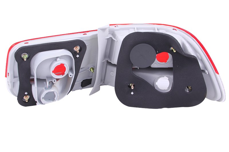 Anzo USA Tail Light Assembly, OEM Series, Uses OE Bulbs, Red/ Clear Lens, Chrome Housing, Set of 2 – 221147